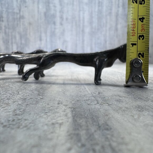Vintage Silver Plated Dachshund 4 Dogs Knifes/Spoons Cutlery Rests - Picture 9 of 9